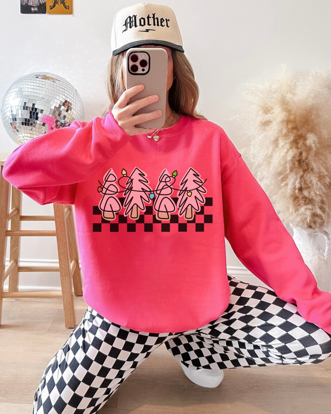 CHECKERED TREES - SWEATSHIRT