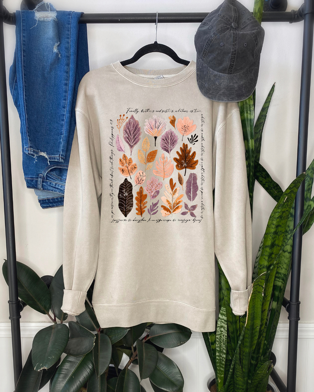 AUTUMN LEAVES (PHILIPPIANS 4:8) - SWEATSHIRT