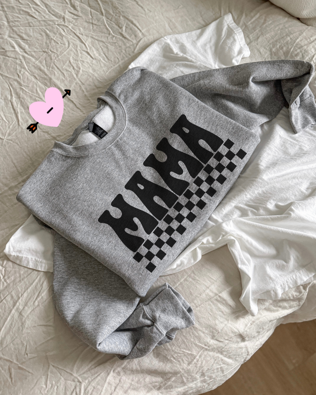 CHECKERED MAMA -SWEATSHIRT