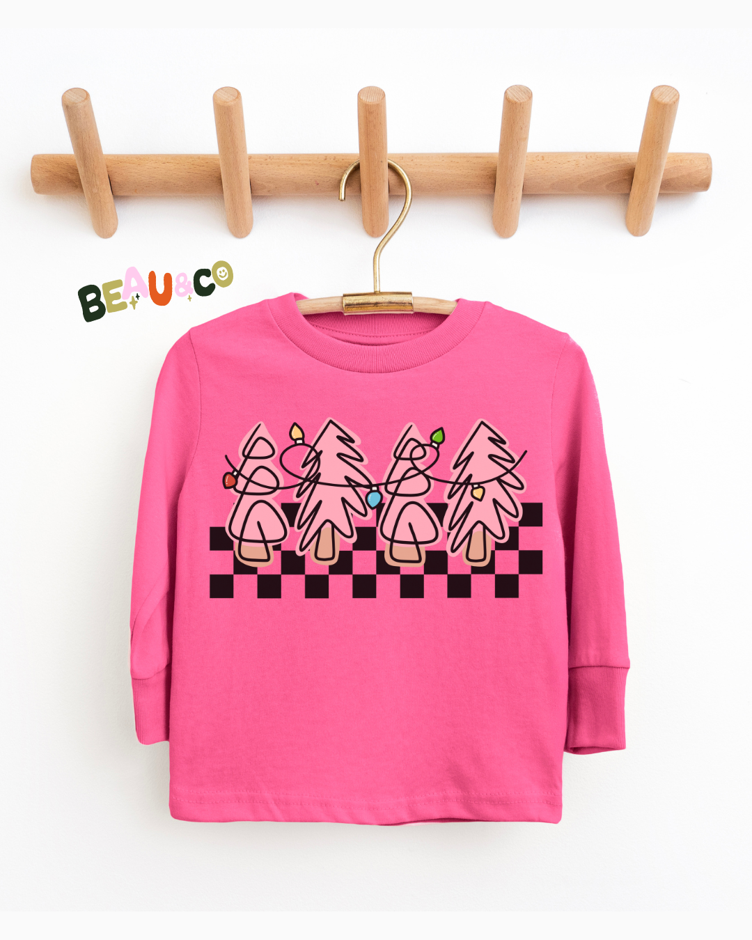 CHECKERED TREES - KIDS LONG SLEEVE