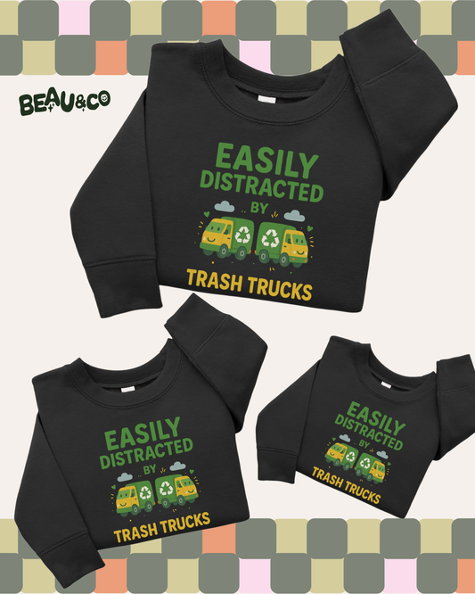 TRASH TRUCKS 🚛  - KIDS SWEATSHIRT
