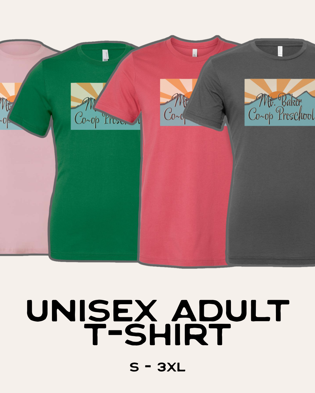 MT. BAKER CO-OP PRESCHOOL - ADULT T-SHIRT