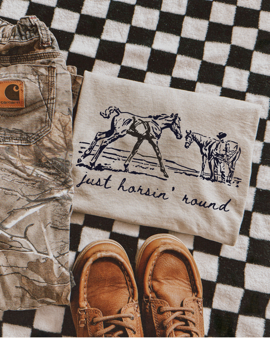 JUST HORSIN' ROUND - KIDS TSHIRT