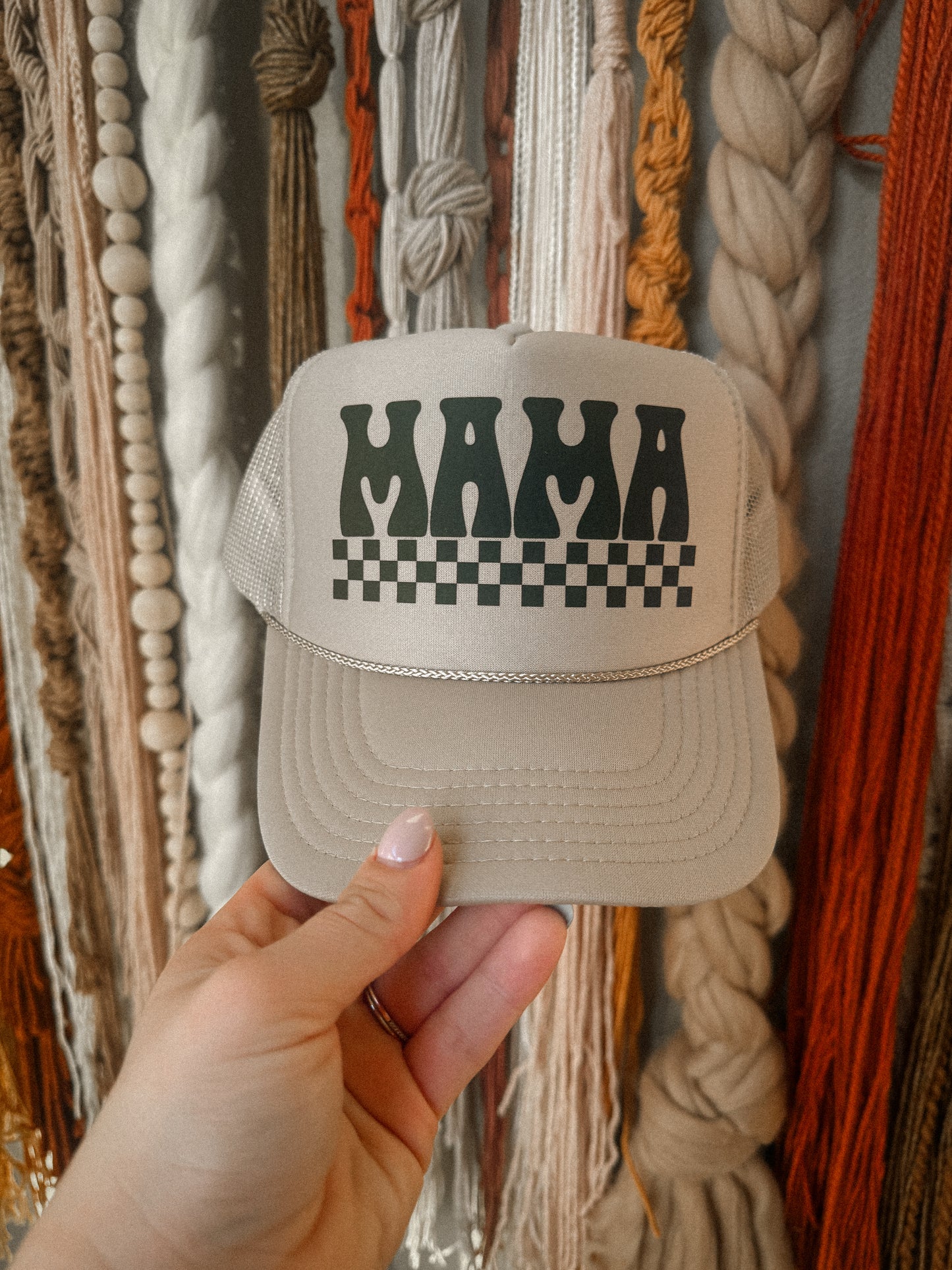CHECKERED MAMA - TRUCKER HAT
