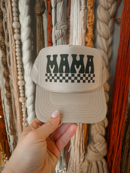 CHECKERED MAMA - TRUCKER HAT