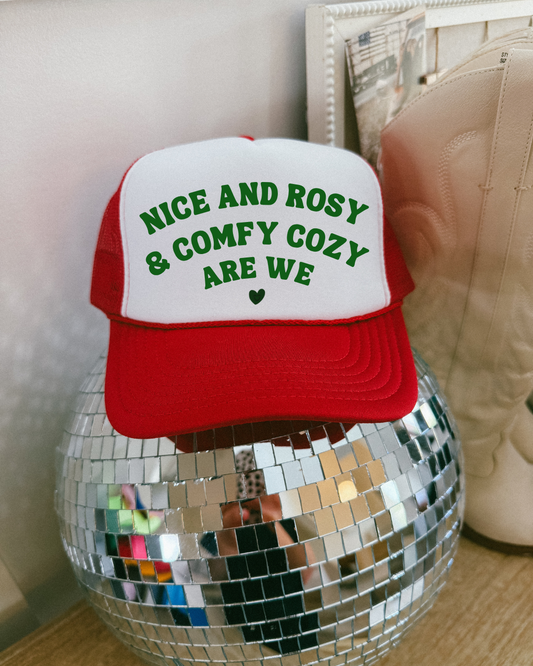 COMFY COZY ARE WE 💚 - TRUCKER HAT
