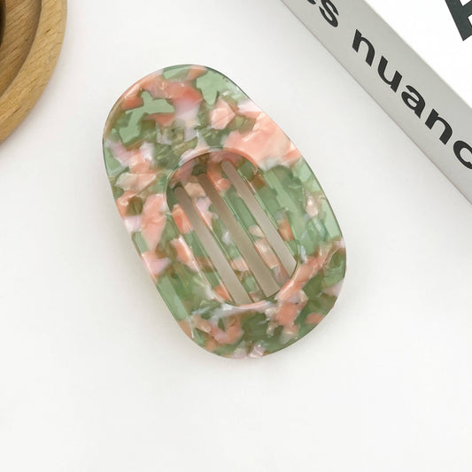 PINK+GREEN - FLAT CLAW CLIP