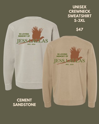 JESS LALLAS MEMORIAL APPAREL - UNISEX SWEATSHIRTS