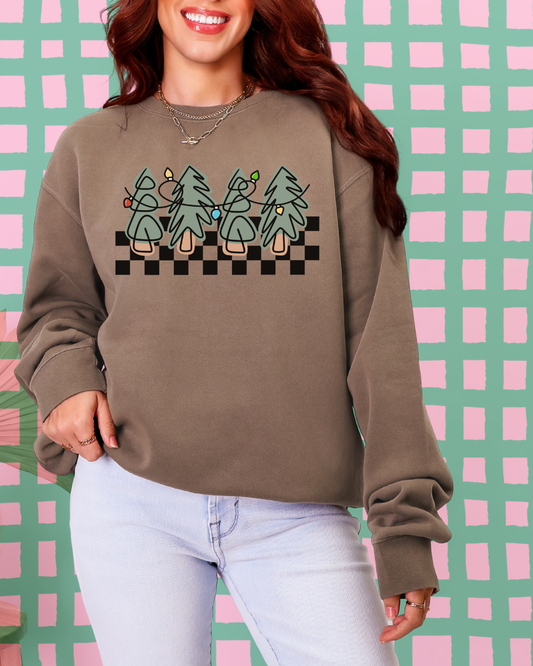 CHECKERED TREES - SWEATSHIRT
