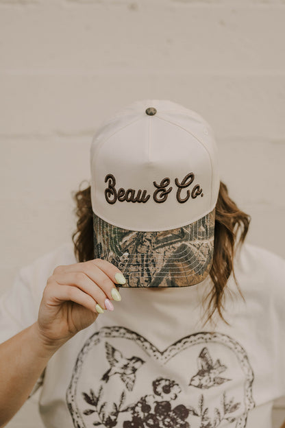 BEAU & CO. CAMO PUFF - CANVAS HAT