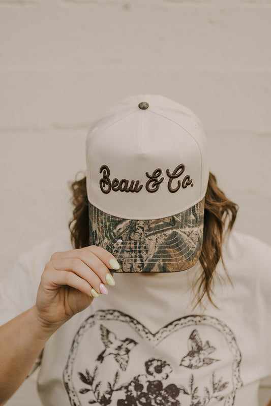 BEAU & CO. CAMO PUFF - CANVAS HAT