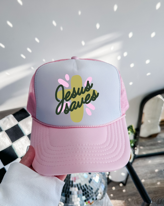 JESUS SAVES - TRUCKER HAT