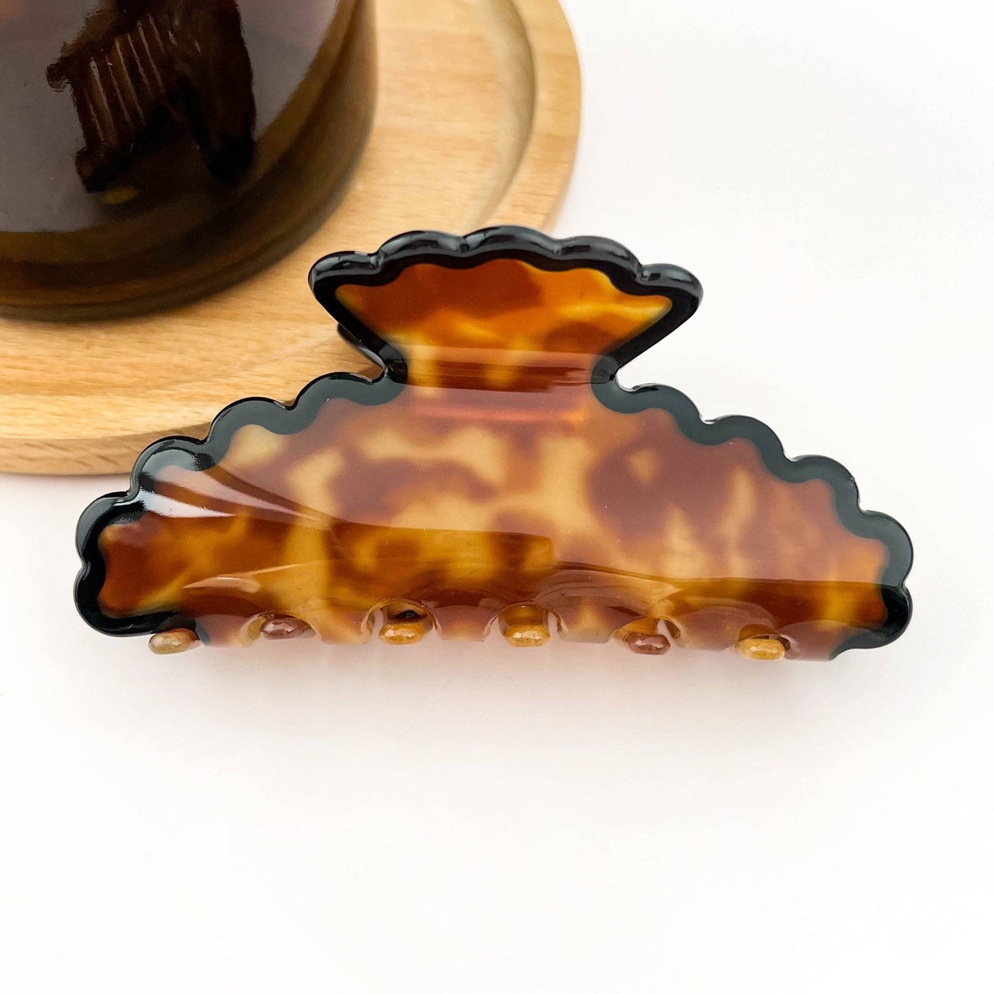 WAVY EDGE TORTOISE - CLAW CLIP