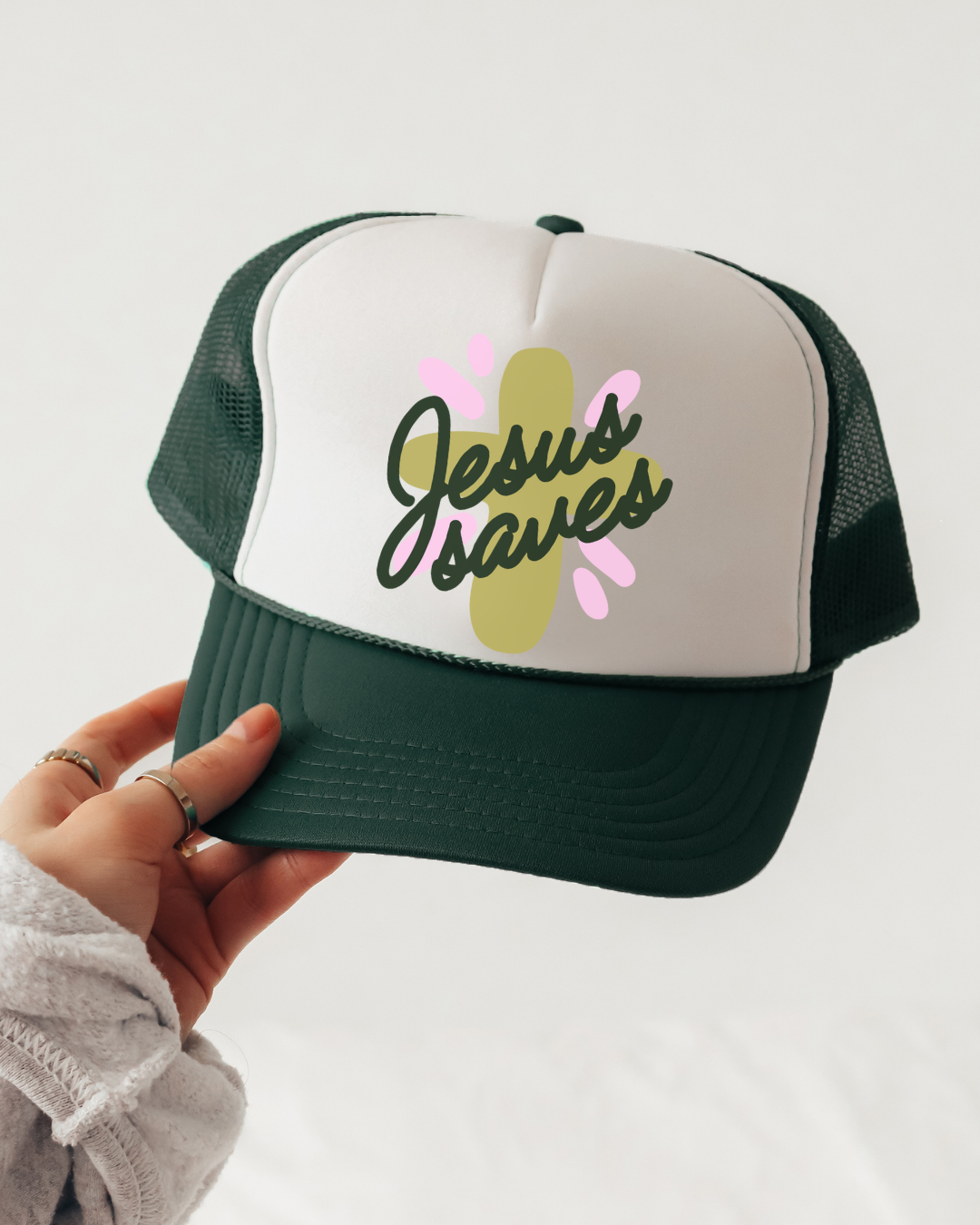 JESUS SAVES - TRUCKER HAT