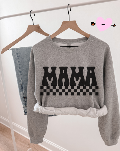 CHECKERED MAMA -SWEATSHIRT