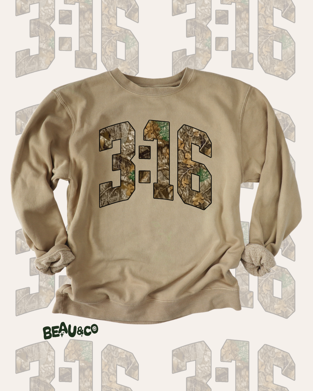JOHN 3:16 CAMO - SWEATSHIRT