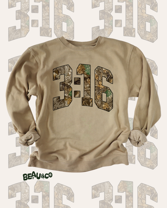 JOHN 3:16 CAMO - SWEATSHIRT