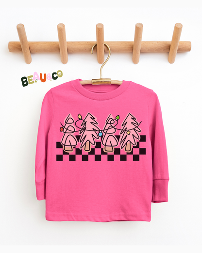 CHECKERED TREES - KIDS LONG SLEEVE