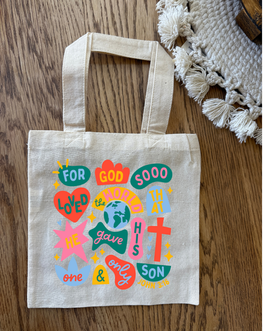 JOHN 3:16 - TINY TOTE BAG