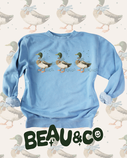 DUCKS IN A ROW - SWEATSHIRT