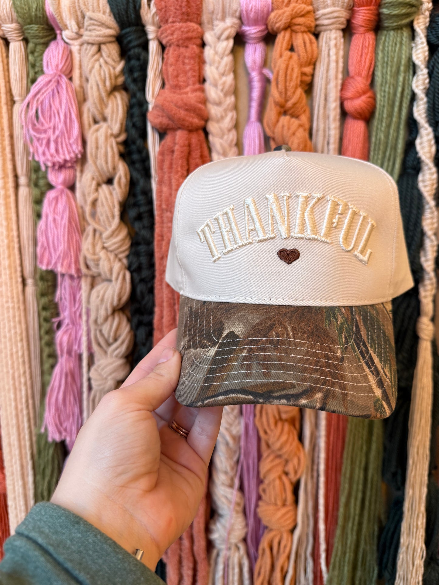 THANKFUL - EMBROIDERED CANVAS HAT