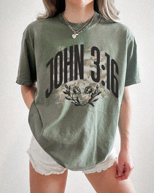 JOHN 3:16 FLORAL