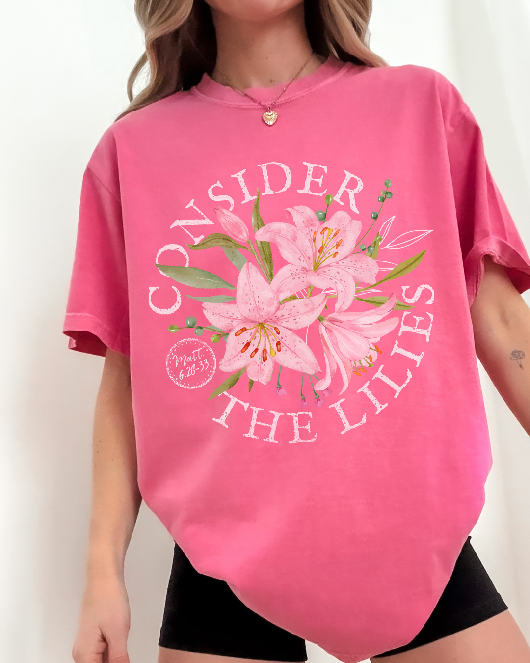 CONSIDER THE LILIES- TSHIRT
