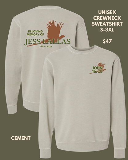 JESS LALLAS MEMORIAL APPAREL - UNISEX SWEATSHIRTS