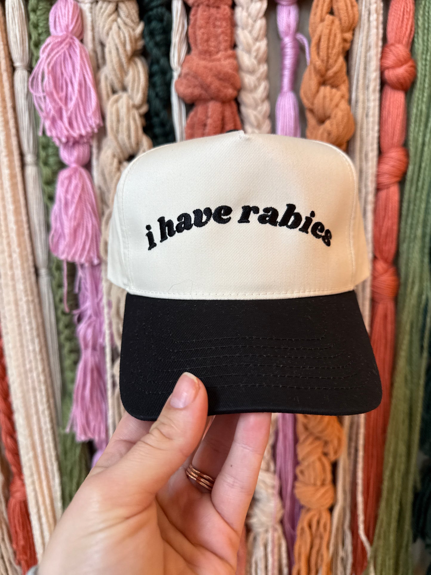 I HAVE RABIES - EMBROIDERED CANVAS HAT