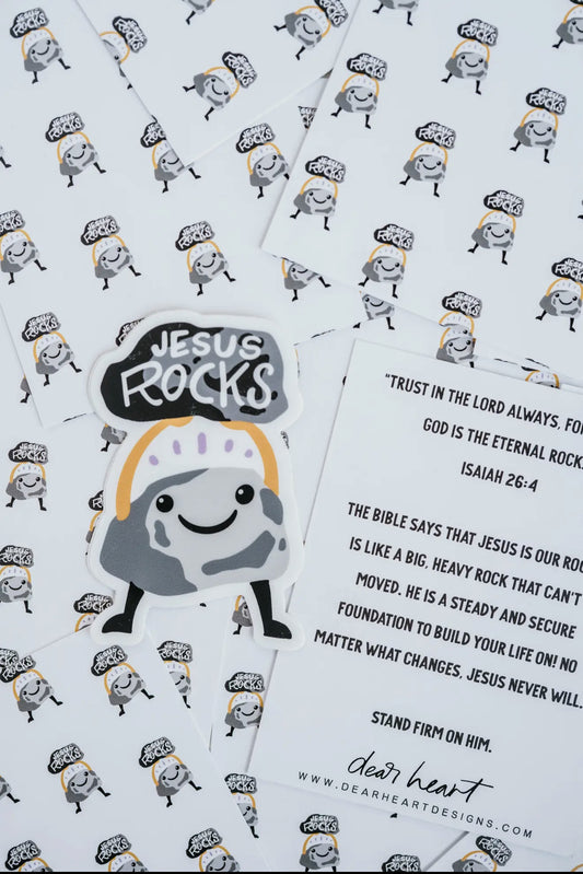 JESUS ROCKS - VINYL STICKER