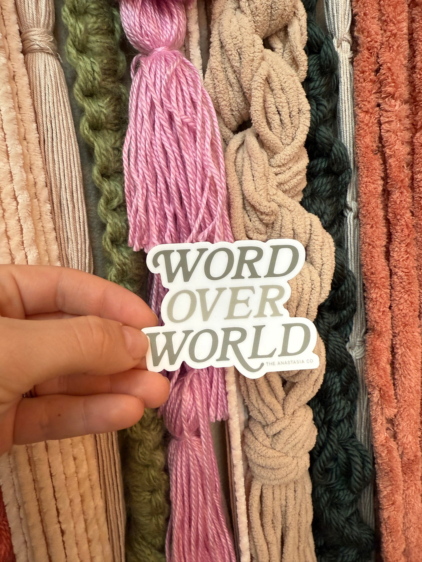 WORD OVER WORLD - VINYL STICKER