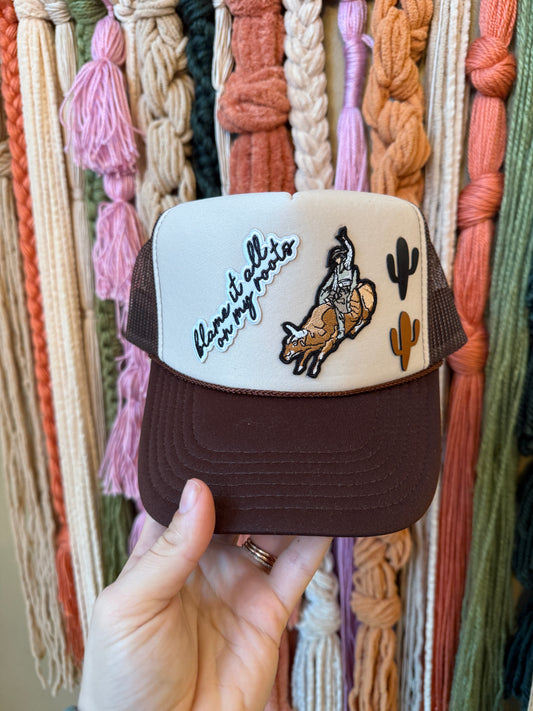 BLAME IT ALL ON MY ROOTS - RTS TRUCKER HAT