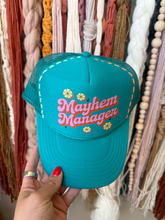 MAYHEM MANAGER - STITCHED TRUCKER HAT