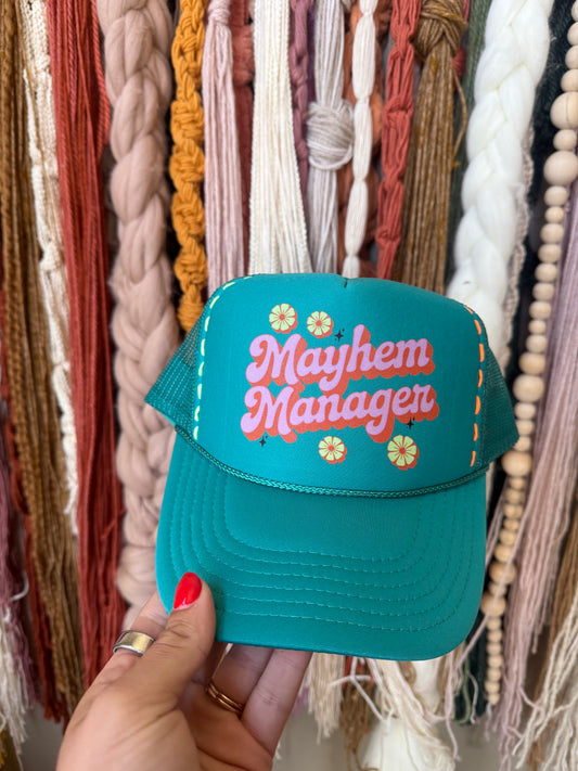 MAYHEM MANAGER - STITCHED TRUCKER HAT