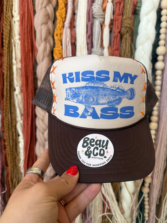 KISS MY BASS - STITCHED TRUCKER HAT