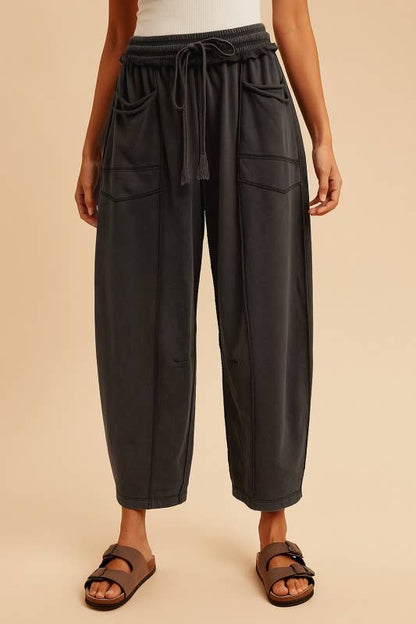 WASHED BARREL PANT