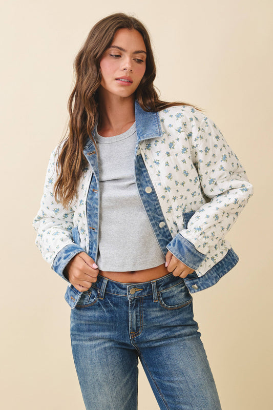 QUILTED DENIM JACKET