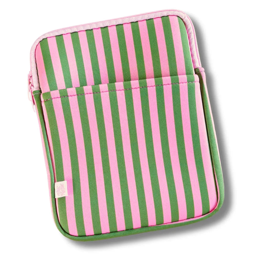 GREEN & PINK STRIPES - READER SLEEVE